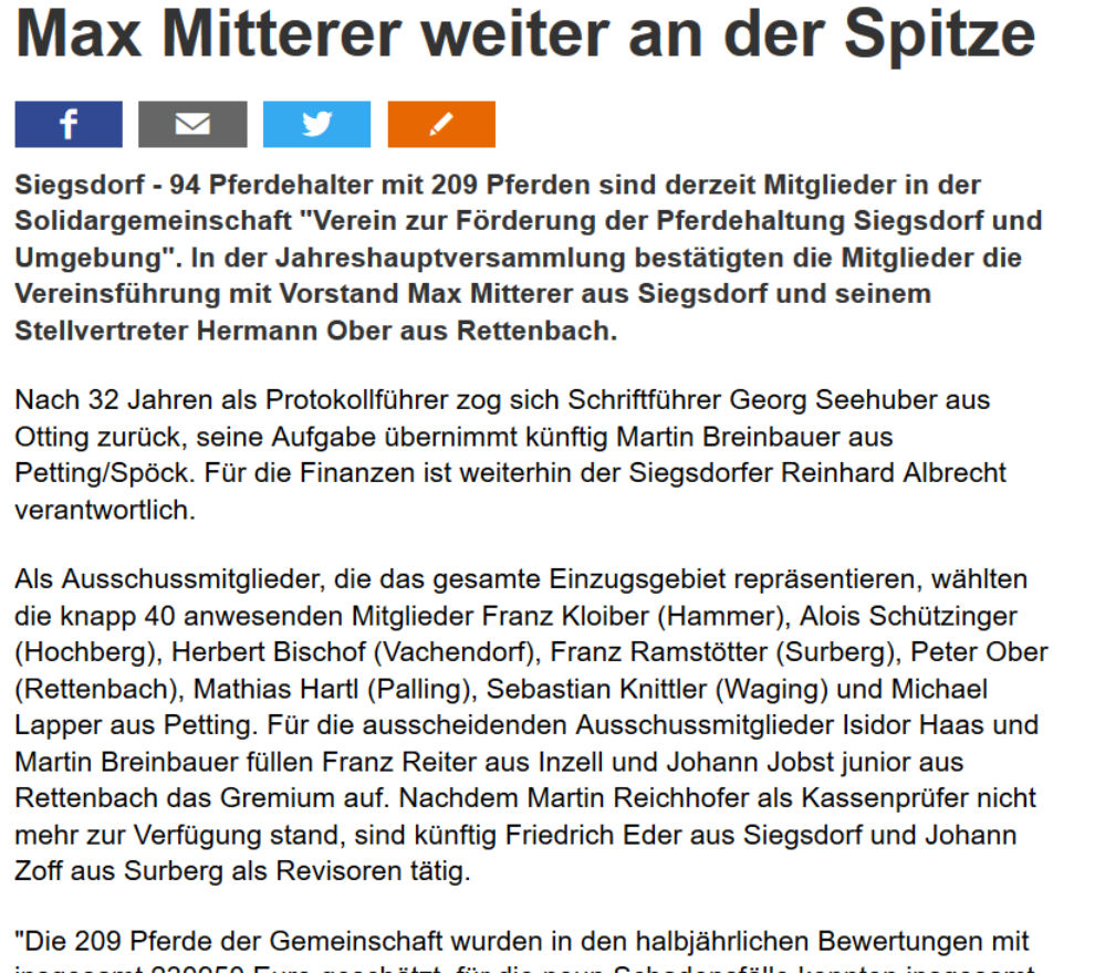 Verein zur F&ouml;derung der Pferdehaltung e.V.